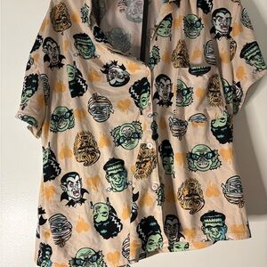 Monster Print Pajama Top